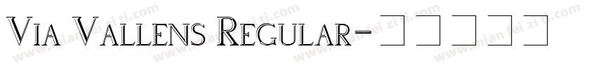 Via Vallens Regular字体转换